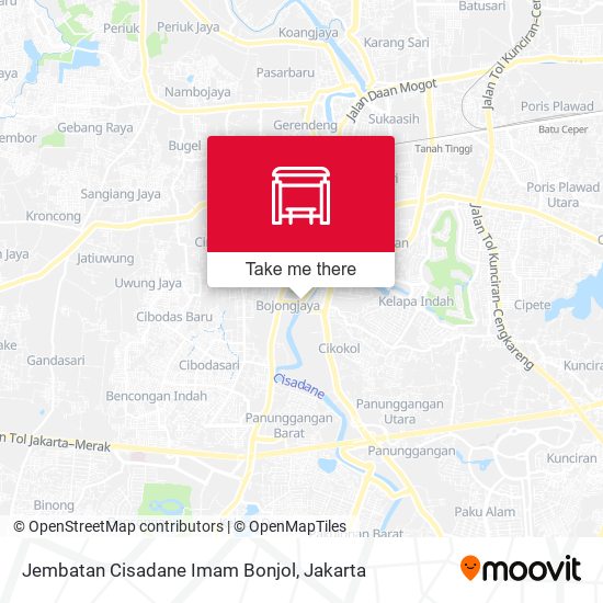 Jembatan Cisadane Imam Bonjol map