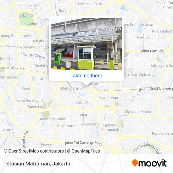 Stasiun Matraman map