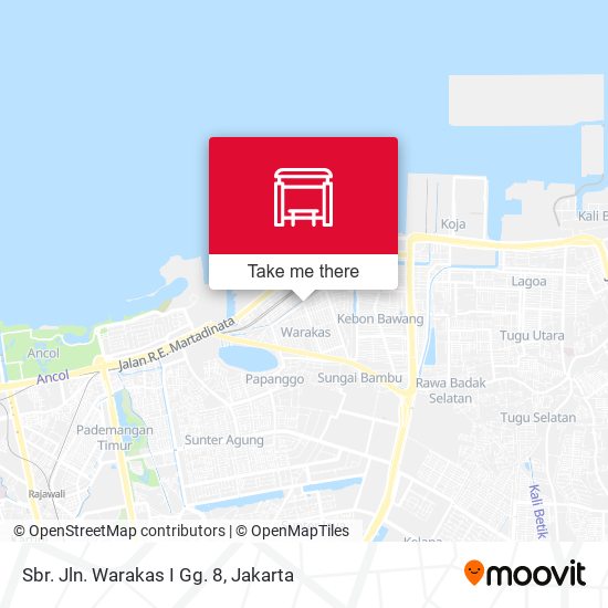 Sbr. Jln. Warakas I Gg. 8 map