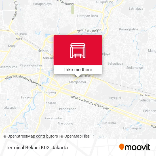 Terminal Bekasi K02 map