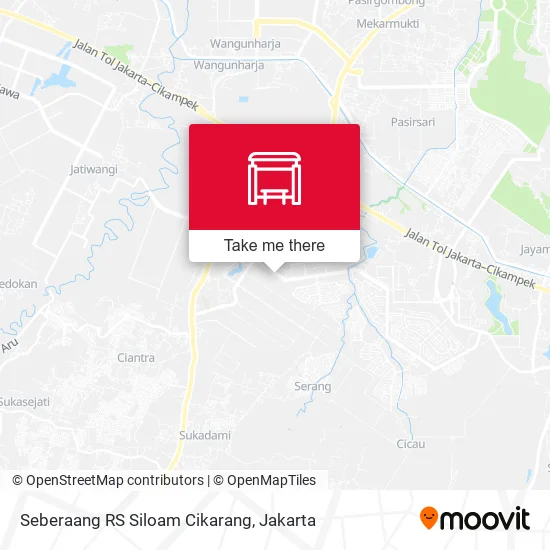 Seberaang RS Siloam Cikarang map