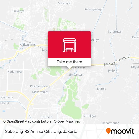 Seberang RS Annisa Cikarang map