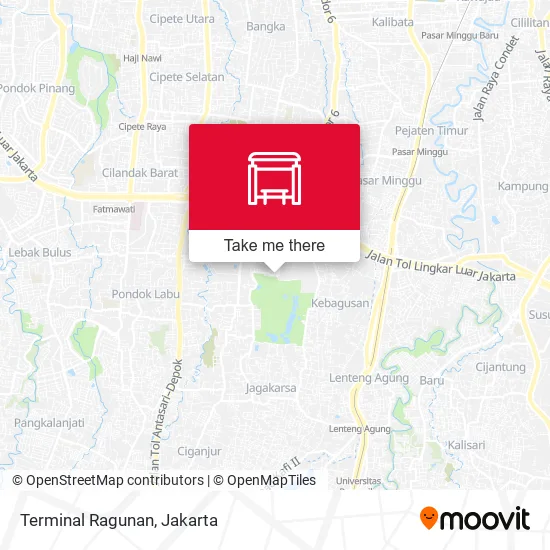 Terminal Ragunan map