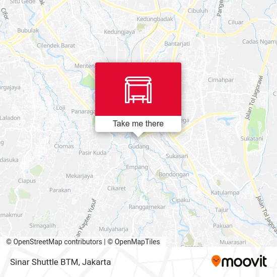 Sinar Shuttle BTM map