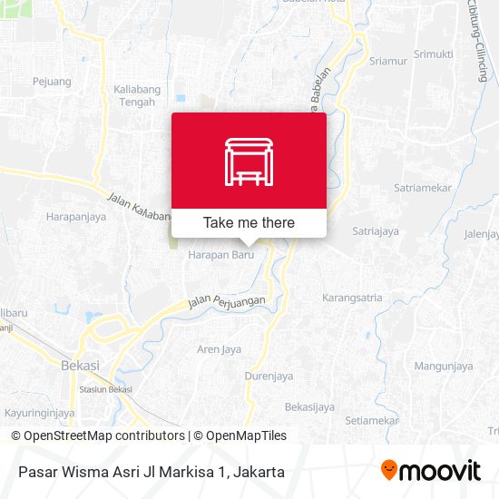 Pasar Wisma Asri Jl Markisa 1 map