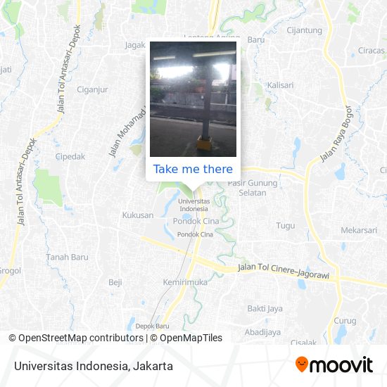 Universitas Indonesia map