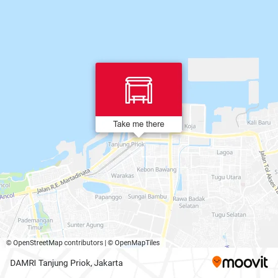 DAMRI Tanjung Priok map