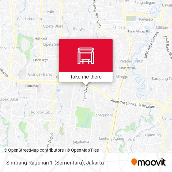 Simpang Ragunan 1 (Sementara) map