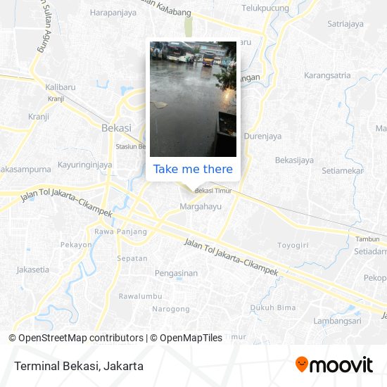 Terminal Bekasi map