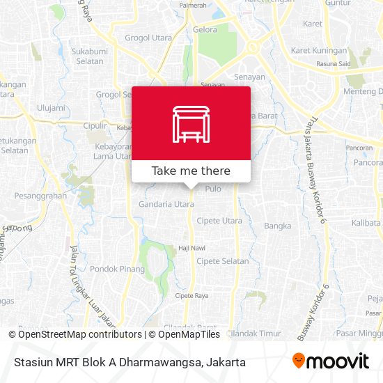Stasiun MRT Blok A Dharmawangsa map