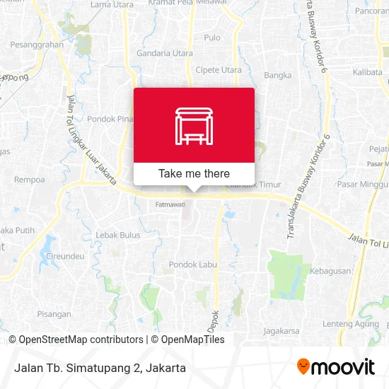 Jalan Tb. Simatupang 2 map