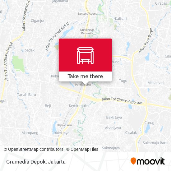 Gramedia Depok map