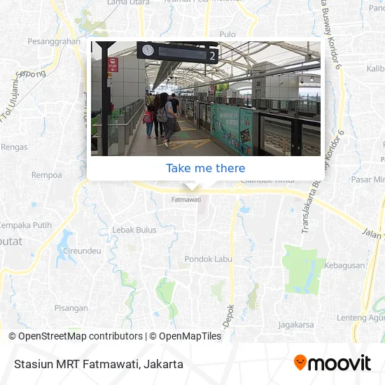 Stasiun MRT Fatmawati map