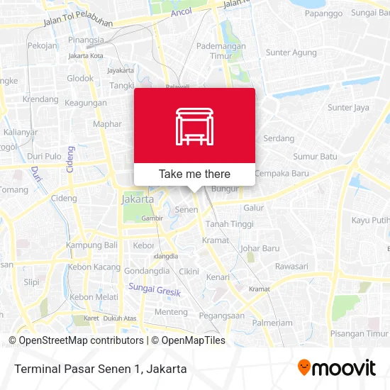 Terminal Pasar Senen 1 map
