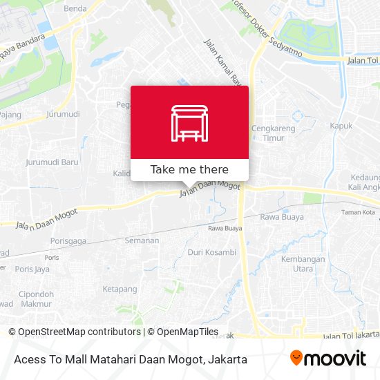 Acess To Mall Matahari Daan Mogot map
