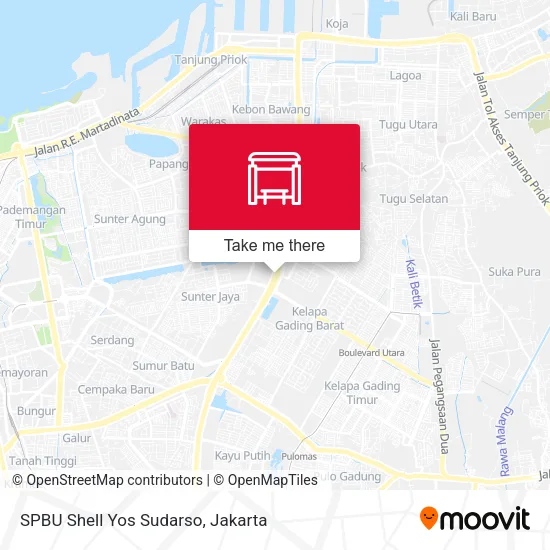 SPBU Shell Yos Sudarso map