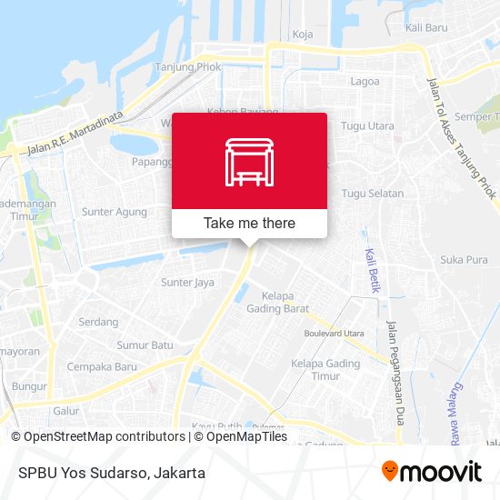 SPBU Yos Sudarso map