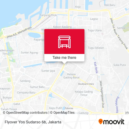 Flyover Yos Sudarso 6b map
