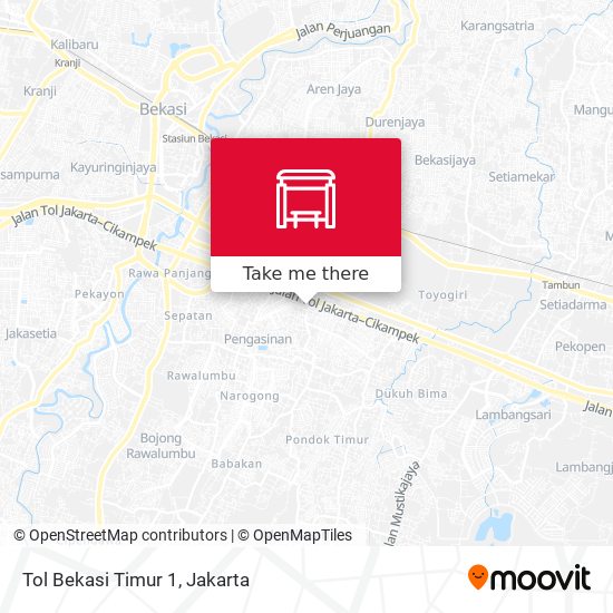 Tol Bekasi Timur 1 map