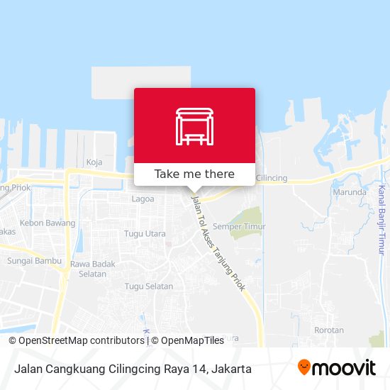 Jalan Cangkuang Cilingcing Raya 14 map