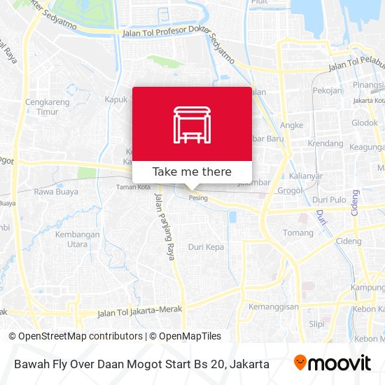 Bawah Fly Over Daan Mogot Start Bs 20 map
