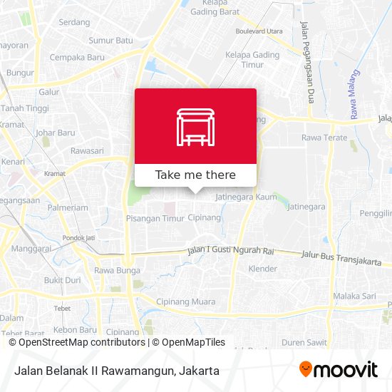 Jalan Belanak II Rawamangun map