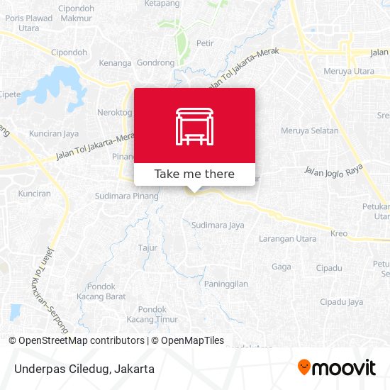 Underpas Ciledug map