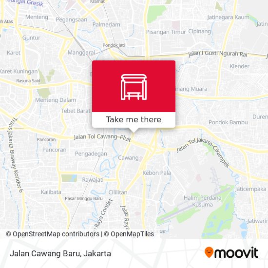 Jalan Cawang Baru map