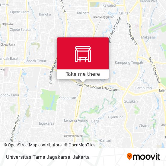 Universitas Tama Jagakarsa map