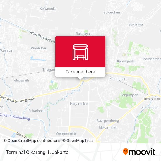 Terminal Cikarang 1 map