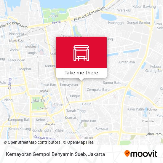 Kemayoran Gempol Benyamin Sueb map