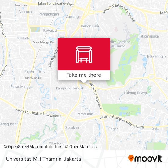 Universitas MH Thamrin map