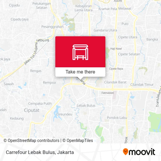Carrefour Lebak Bulus map