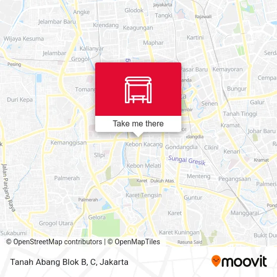 Tanah Abang Blok B, C map