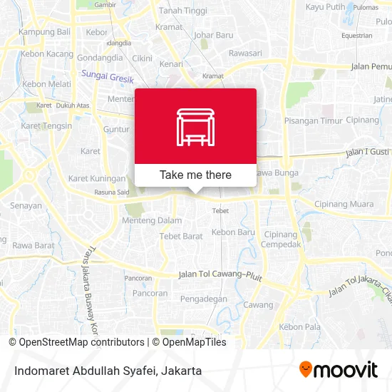 Indomaret Abdullah Syafei map