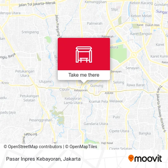 Pasar Inpres Kebayoran map