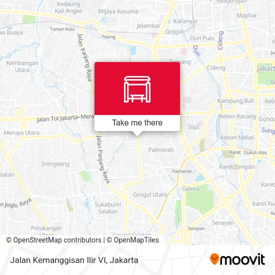 Jalan Kemanggisan Ilir VI map