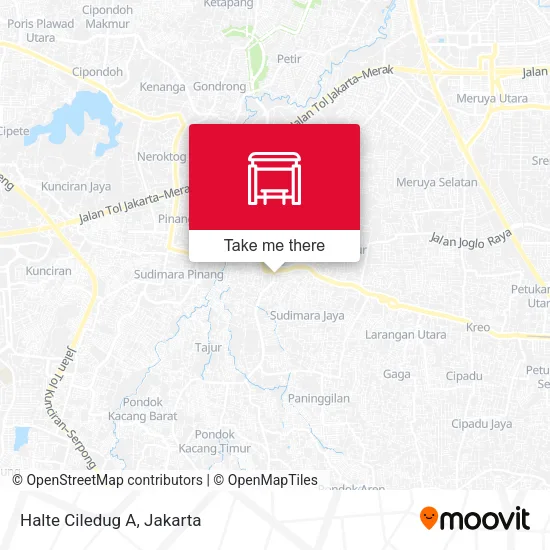 Halte Ciledug A map