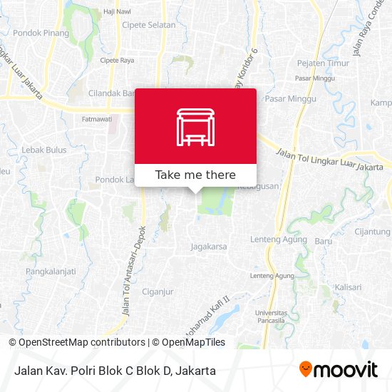 Jalan Kav. Polri Blok C Blok D map