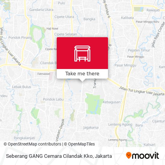 Seberang GANG Cemara Cilandak Kko map