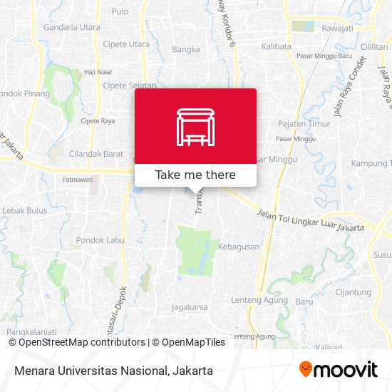 Menara Universitas Nasional map