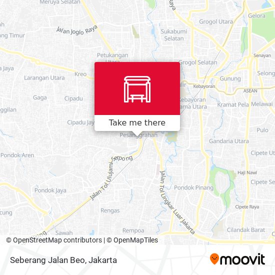 Seberang Jalan Beo map