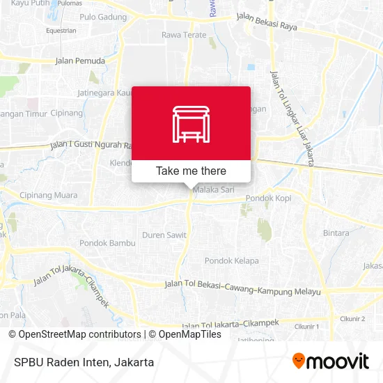 SPBU Raden Inten map