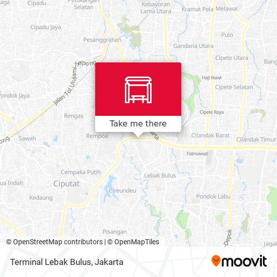 Terminal Lebak Bulus map