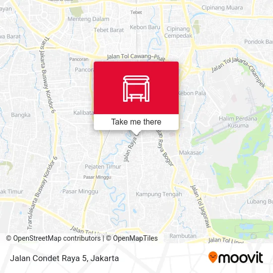 Jalan Condet Raya 5 map