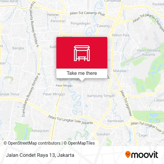 Jalan Condet Raya 13 map