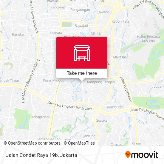 Jalan Condet Raya 19b map