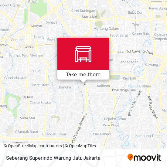 Seberang Superindo Warung Jati map