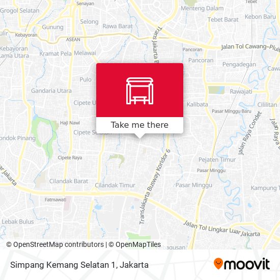 Simpang Kemang Selatan 1 map