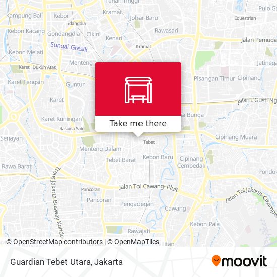 Guardian Tebet Utara map